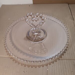 Vintage IMPERIAL Glass CANDLEWICK Pastry Tray 11 1/2"